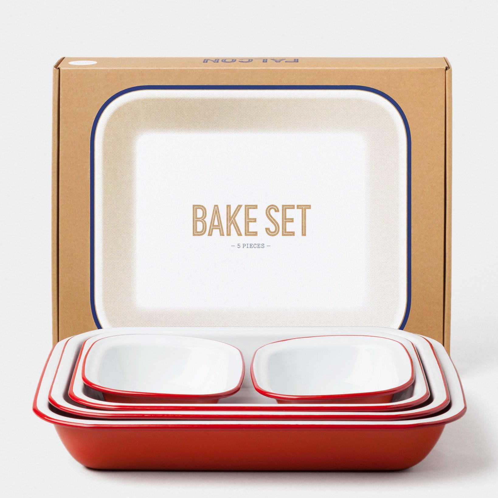 Enamel Bake Set Pillarbox Red | Falcon Enamelware | Miss Arthur | Home Goods | Tasmania