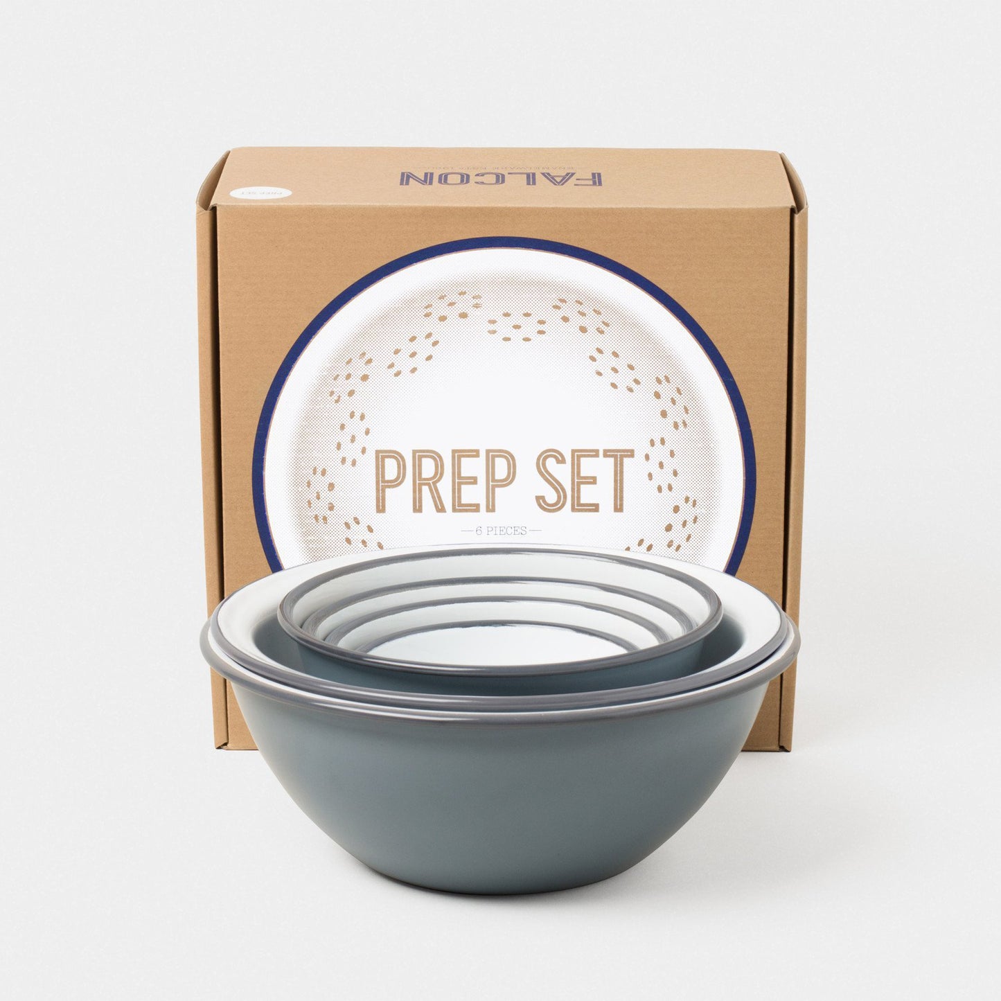 Falcon Enamelware Enamel Prep Set Pigeon Grey | Falcon Enamelware | Miss Arthur | Home Goods | Tasmania