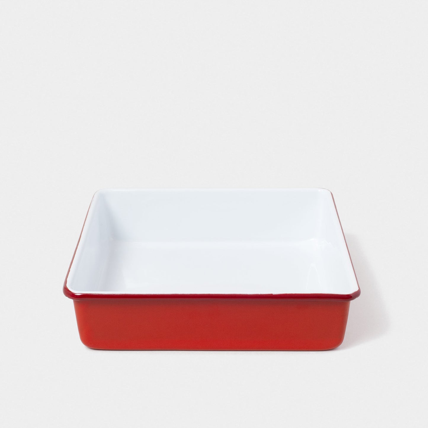 Falcon Enamelware Enamel Square Bake Tray Pillarbox Red Miss Arthur