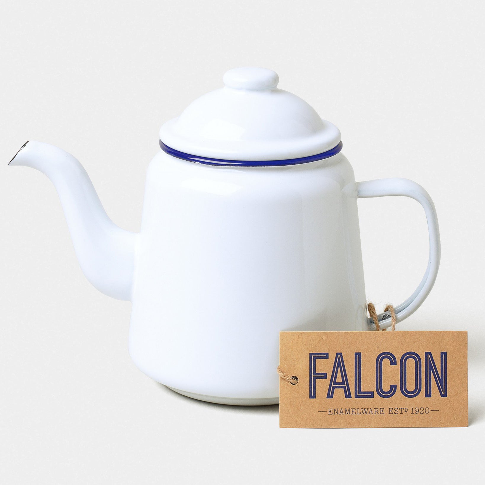 Enamel Teapot White | Falcon Enamelware | Miss Arthur | Home Goods | Tasmania