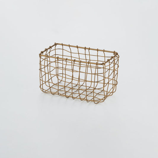 Fog Linen Work Brass Basket Rectangle | Fog Linen Work | Miss Arthur | Home Goods | Tasmania