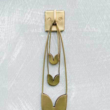 Brass Plated Single Hook | Fog Linen Work | Miss Arthur | Home Goods | Tasmania