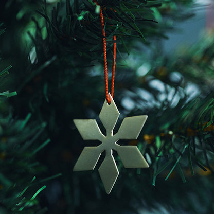 Fog Linen Work Brass Snow Flake Ornament (C) | Fog Linen Work | Miss Arthur | Home Goods | Tasmania