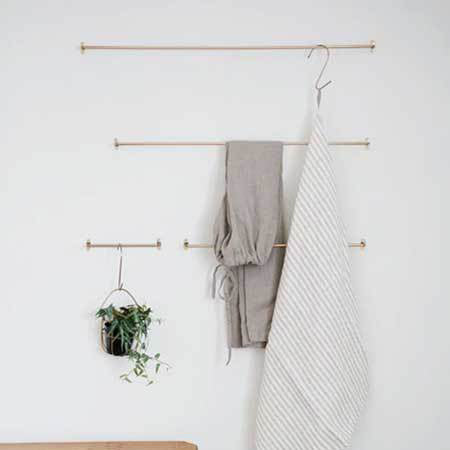 Fog Linen Work Brass Towel Bar Large | Fog Linen Work | Miss Arthur | Home Goods | Tasmania