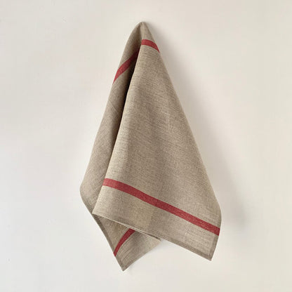 Fog Linen Work Linen Lined Kitchen Cloth Natural Red | Fog Linen Work | Miss Arthur | Home Goods | Tasmania