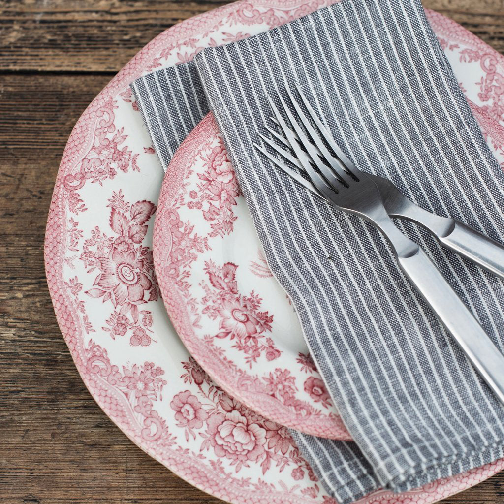 Linen Napkin Grey White Stripe | Fog Linen Work | Miss Arthur | Home Goods | Tasmania