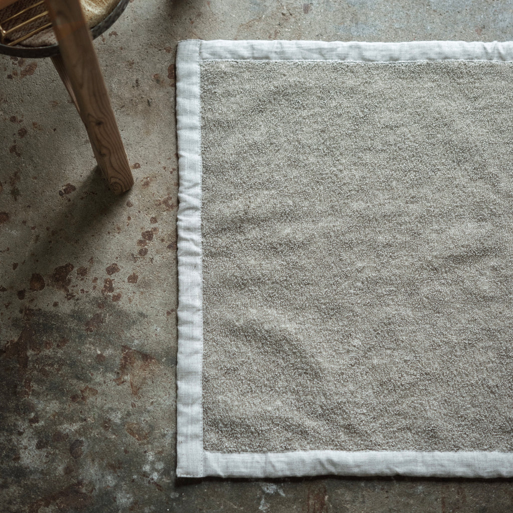 Linen Pile Bath Mat Natural | Fog Linen Work | Miss Arthur | Home Goods | Tasmania