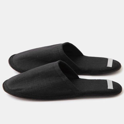 Fog Linen Work Linen Slippers Graphite Medium | Fog Linen Work | Miss Arthur | Home Goods | Tasmania