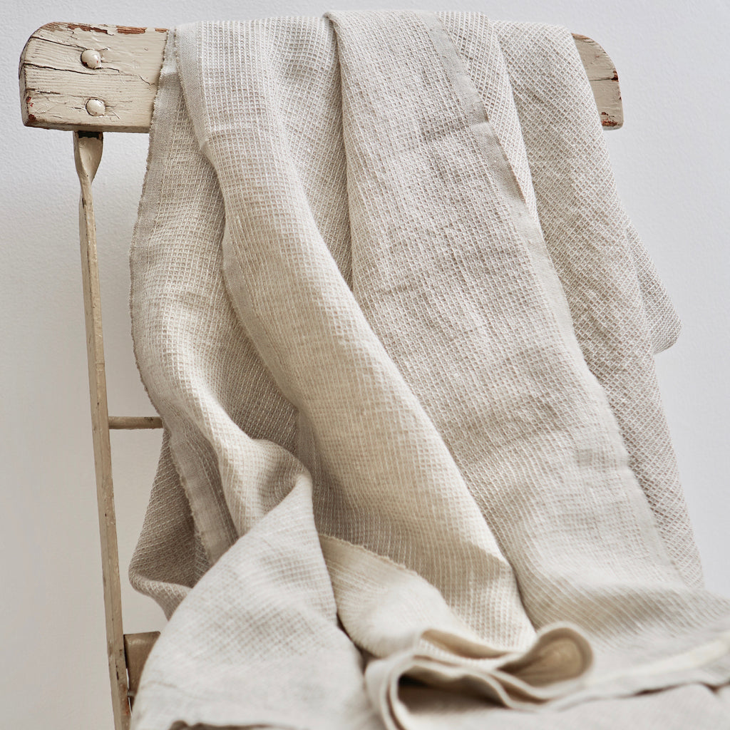 Fog Linen Work Linen Washed Waffle Throw Natural | Fog Linen Work | Miss Arthur | Home Goods | Tasmania