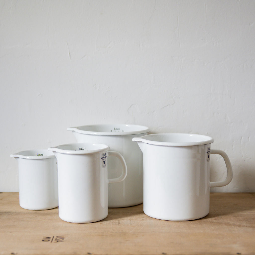 Riess Enamel Measuring Vessel White 2L | Riess | Miss Arthur | Home Goods | Tasmania