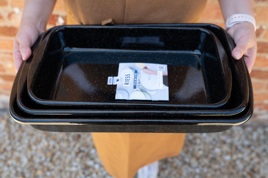 Riess Enamel Baking Dish Black 38/22.5 | Riess | Miss Arthur | Home Goods | Tasmania