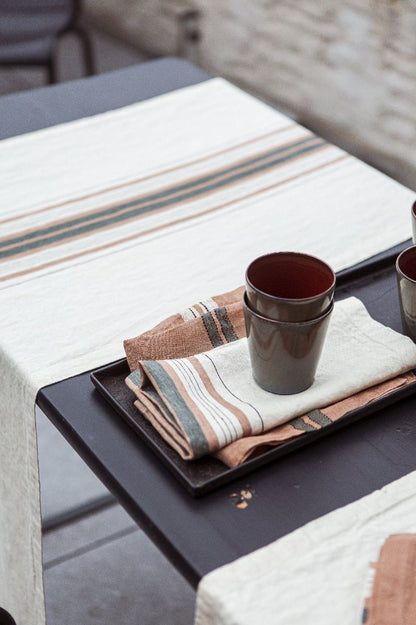 Libeco Gypsum Stripe Tablerunner | Libeco | Miss Arthur | Home Goods | Tasmania
