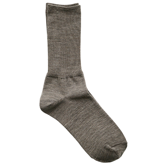 Hakne Merino Wool Ribbed Sock Oatmeal Medium Miss Arthur