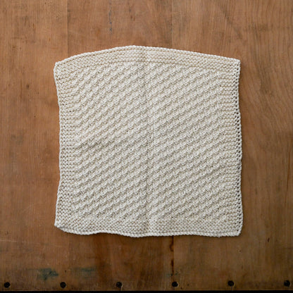 Hand Knitted Cotton Face Washer White | Miss Arthur | Miss Arthur | Home Goods | Tasmania