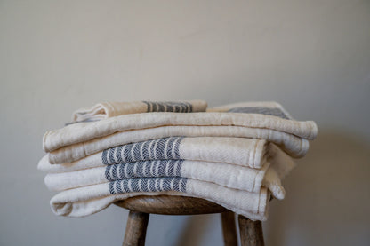 Kontex Flaxline Hand Towel Navy & Ivory | Kontex | Miss Arthur | Home Goods | Tasmania