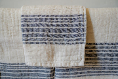 Kontex Flaxline Wash Cloth  Navy & Ivory | Kontex | Miss Arthur | Home Goods | Tasmania