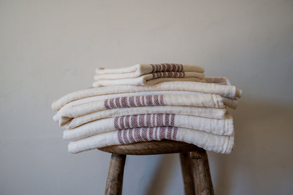 Kontex Flaxline Wash Cloth Wine & Ivory | Kontex | Miss Arthur | Home Goods | Tasmania