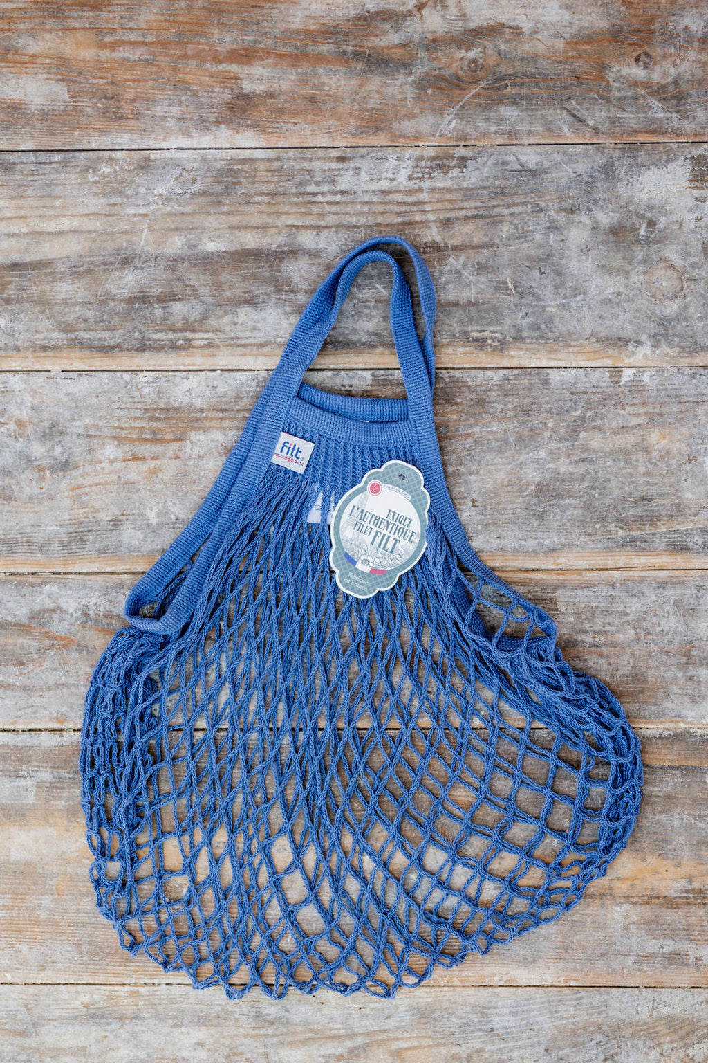 French String Bag Short Handle Bleu Jean | Filt | Miss Arthur | Home Goods | Tasmania
