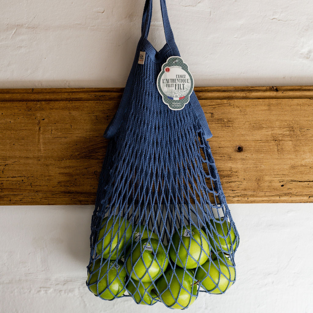 French String Bag Short Handle Bleu Jean | Filt | Miss Arthur | Home Goods | Tasmania