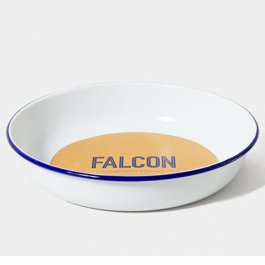 Falcon Enamelware Enamel Large Salad Bowl White with Blue Rim | Falcon Enamelware | Miss Arthur | Home Goods | Tasmania