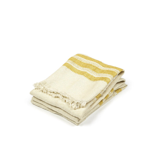 Libeco Belgian Towel Guest Towel  Mustard Stripe | Libeco | Miss Arthur | Home Goods | Tasmania