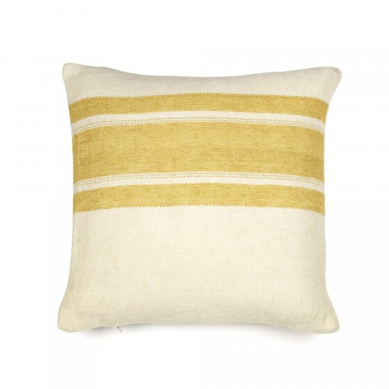 Libeco Mustard Stripe Cushion Cover 50cm x 50cm | Libeco | Miss Arthur | Home Goods | Tasmania