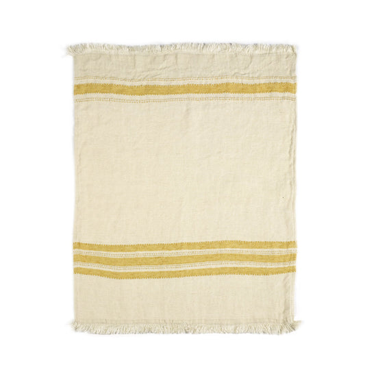 Libeco Belgian Towel Fouta Mustard Stripe | Libeco | Miss Arthur | Home Goods | Tasmania