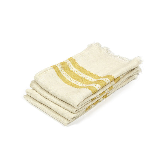 Libeco Belgian Towel Small Fouta Mustard Stripe | Libeco | Miss Arthur | Home Goods | Tasmania