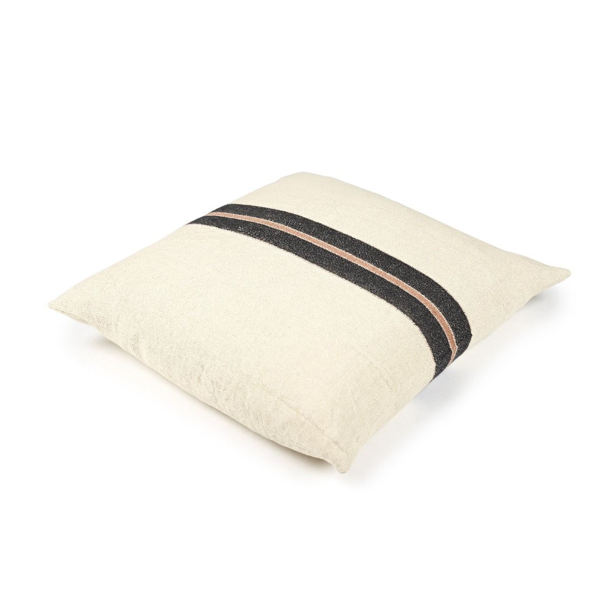 Libeco The Patagonian Cushion Cover 63cm x 63cm Black Stripe | Libeco | Miss Arthur | Home Goods | Tasmania