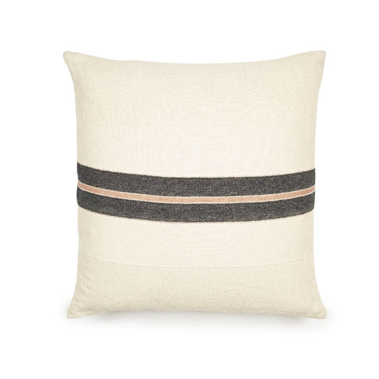 Libeco The Patagonian Cushion Cover 63cm x 63cm Black Stripe | Libeco | Miss Arthur | Home Goods | Tasmania