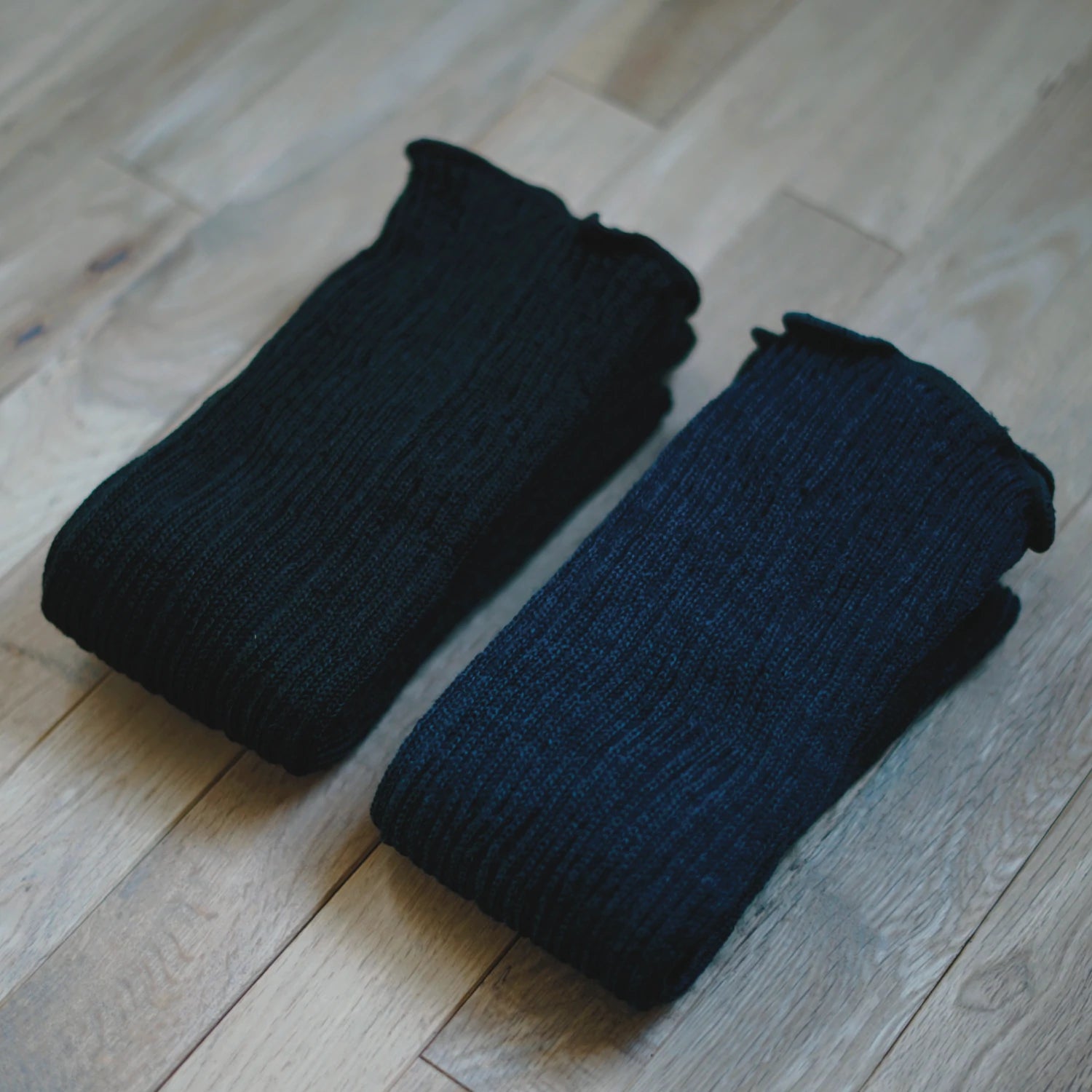 Memeri Silk Wool Double Weave Leg Warmers Charcoal | Memeri | Miss Arthur | Home Goods | Tasmania