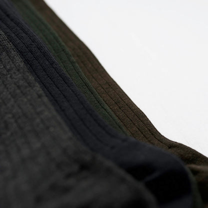 Nishiguchi Kutsushita Praha Merino Wool High Sock Dark Olive Small | Nishiguchi Kutsushita | Miss Arthur | Home Goods | Tasmania