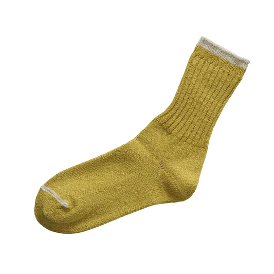 Nishiguchi Kutsushita Boston Silk Cotton Sock Beer Yellow Large | Nishiguchi Kutsushita | Miss Arthur | Home Goods | Tasmania