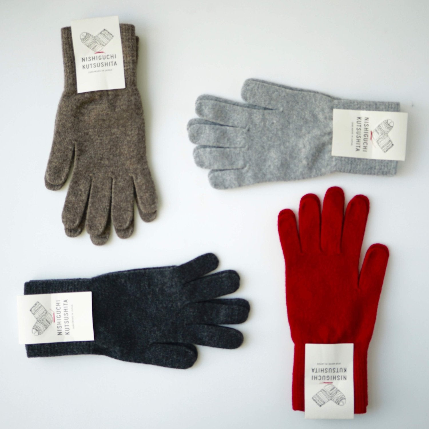 Merino Wool Gloves Brown Large | Nishiguchi Kutsushita | Miss Arthur | Home Goods | Tasmania