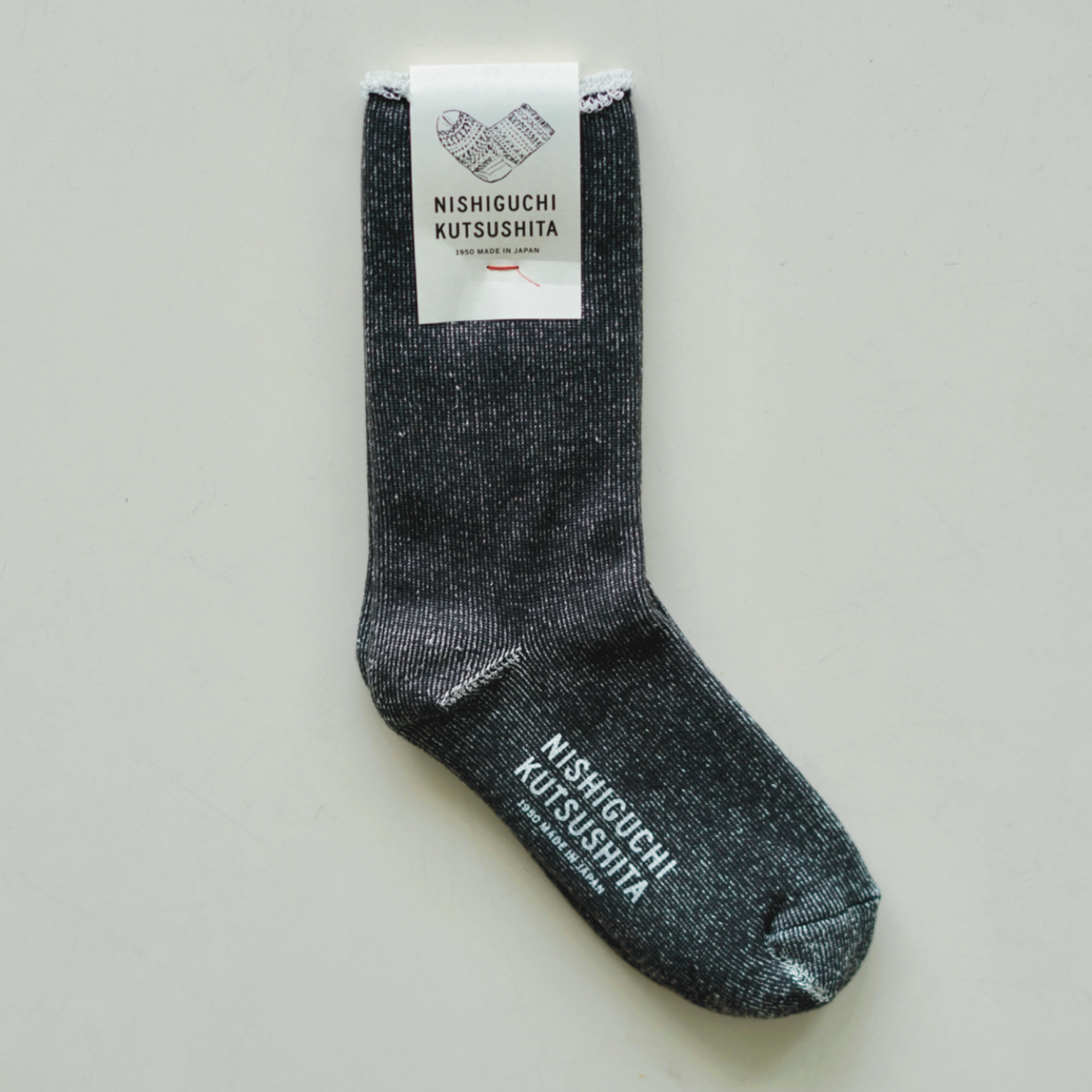 Praha Silk Cotton Socks Charcoal Large | Nishiguchi Kutsushita | Miss Arthur | Home Goods | Tasmania