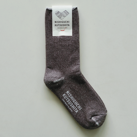 Nishiguchi Kutsushita Praha Silk Cotton Socks Mocha Brown Small | Nishiguchi Kutsushita | Miss Arthur | Home Goods | Tasmania