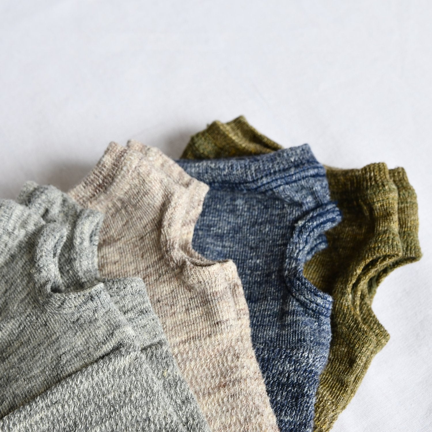 Teni Linen Arm Covers Short Navy | Nishiguchi Kutsushita | Miss Arthur | Home Goods | Tasmania