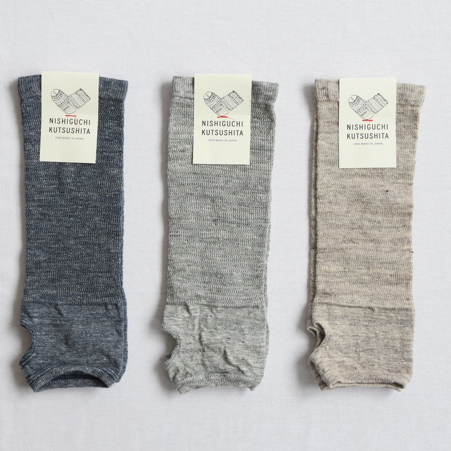 Teni Linen Arm Covers Short Navy | Nishiguchi Kutsushita | Miss Arthur | Home Goods | Tasmania