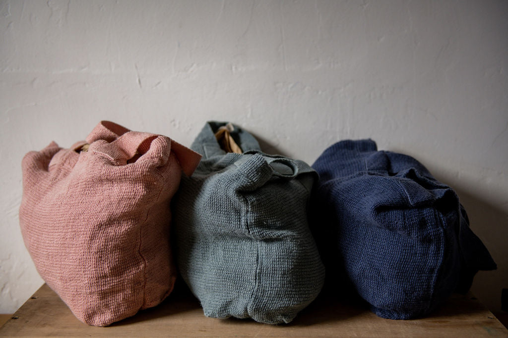 Charvet Éditions French Linen Bag Nomade Indigo | Charvet Éditions | Miss Arthur | Home Goods | Tasmania