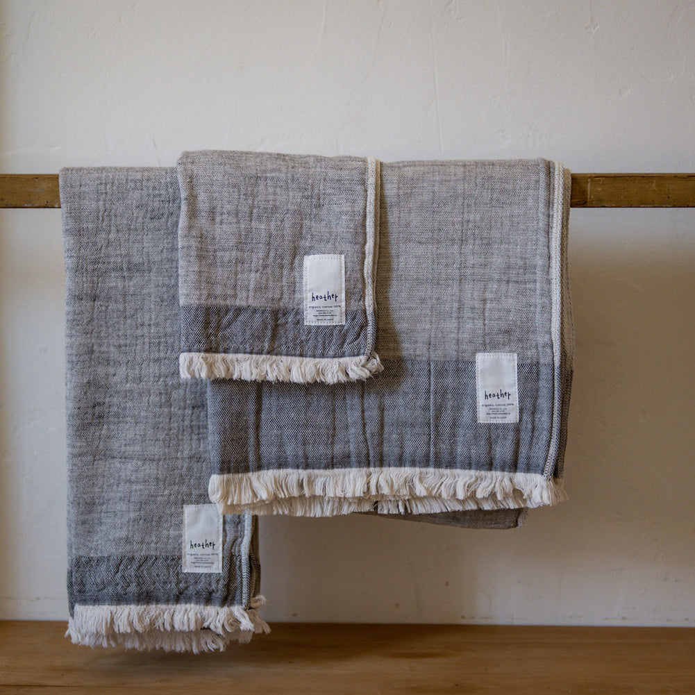 Tenimuhoh Heather Bath Towel Plain Grey | Tenimuhoh | Miss Arthur | Home Goods | Tasmania