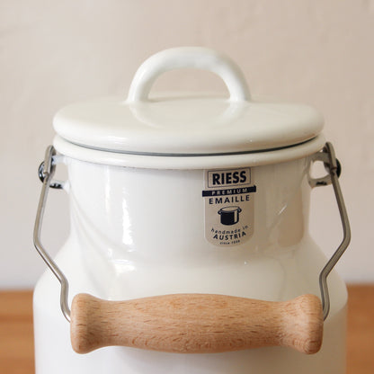 Riess Enamel Grandma's Milk Can with Lid and Wooden Handle | Riess | Miss Arthur | Home Goods | Tasmania
