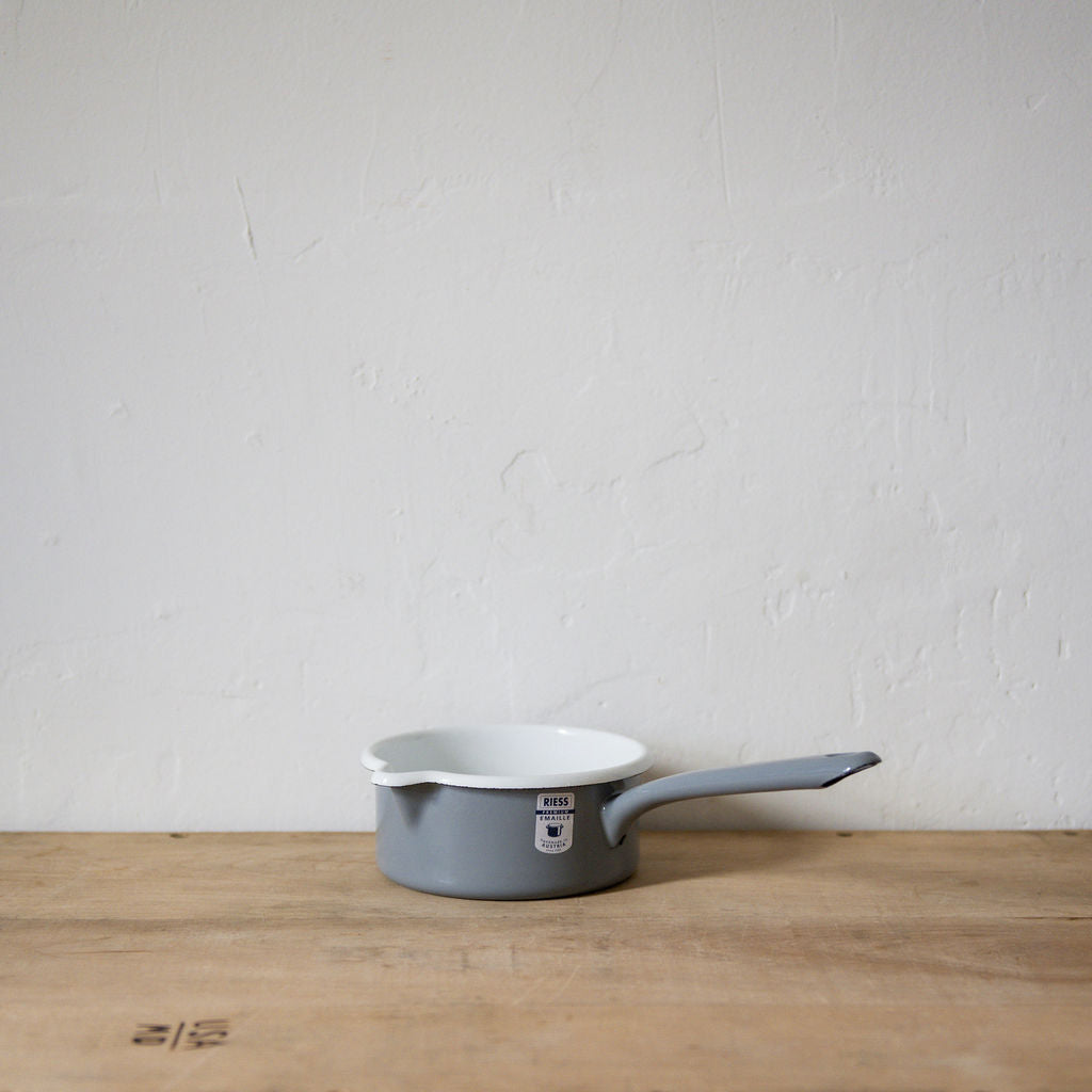 Riess Enamel Saucepan with Spout Grey 0.75L | Riess | Miss Arthur | Home Goods | Tasmania