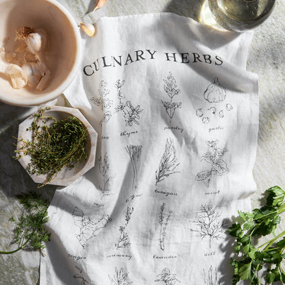 Sir|Madam Culinary Herbs Tea Towel | Sir|Madam | Miss Arthur | Home Goods | Tasmania