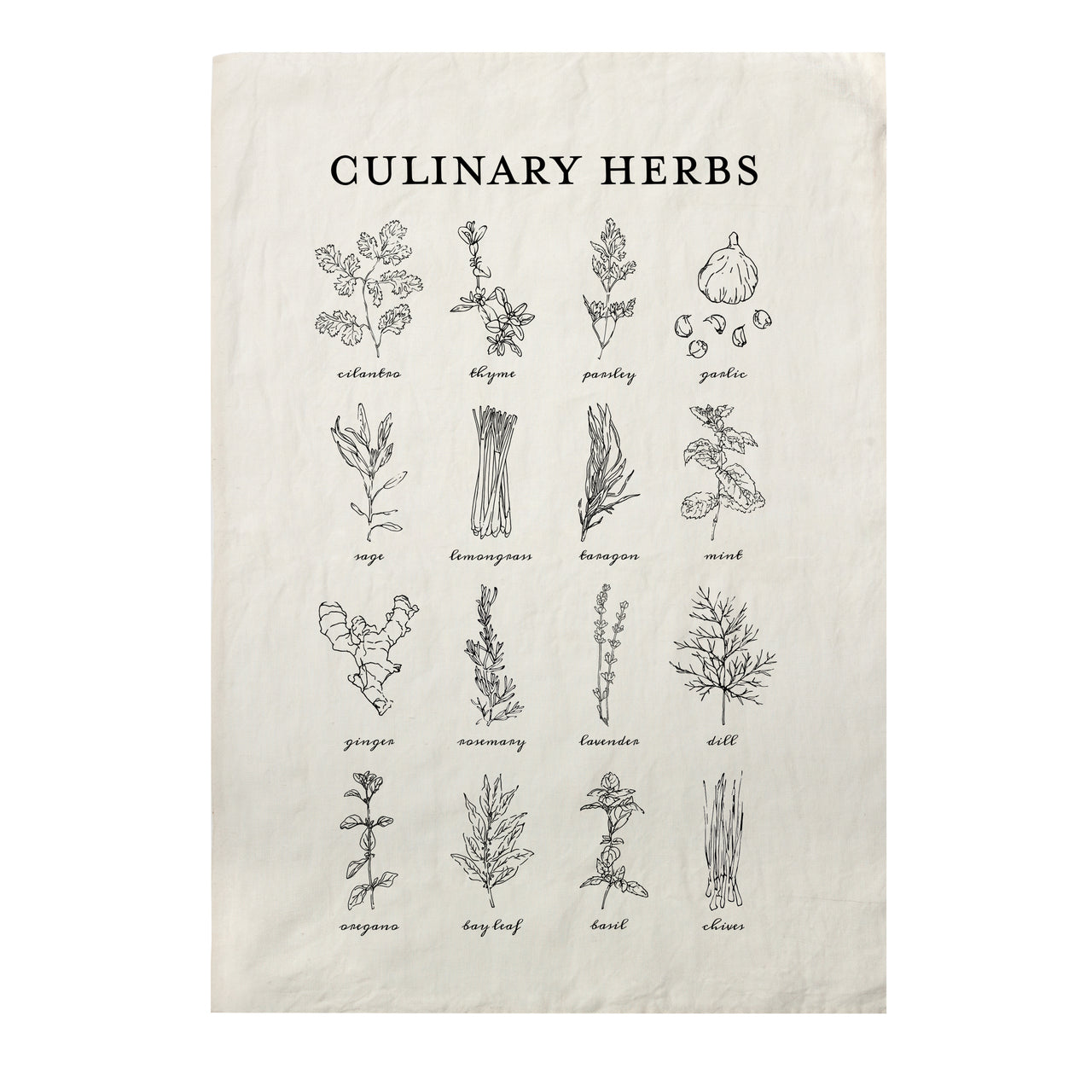 Sir|Madam Culinary Herbs Tea Towel | Sir|Madam | Miss Arthur | Home Goods | Tasmania