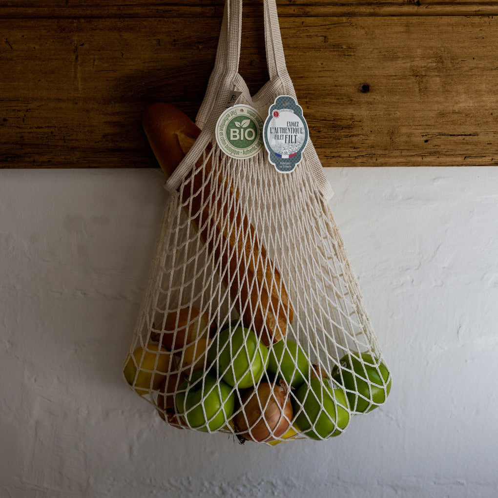 French String Bag Long Handle Ecru Bio | Filt | Miss Arthur | Home Goods | Tasmania