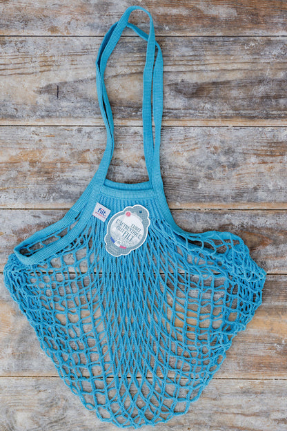 French String Bag Long Handle Jewel Blue | Filt | Miss Arthur | Home Goods | Tasmania
