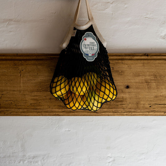 Filt French String Bag Petit Noir poignee Ecru | Filt | Miss Arthur | Home Goods | Tasmania