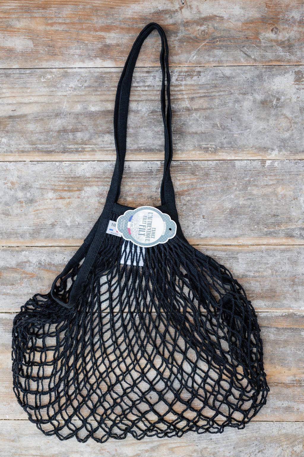 French String Bag Long Handle Noir | Filt | Miss Arthur | Home Goods | Tasmania